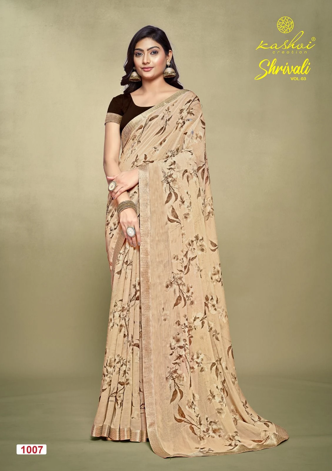 Kashvi Creation Shrivali Vol 03 White Cat Wholesale Fancy Sarees Catalog — Wholesale Sarees, Kashvi Creation wholesale from Surat - Gallery Image 2